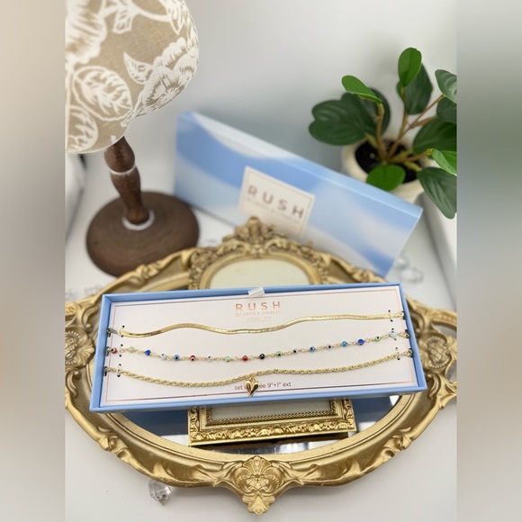 Rush by Denis & Charles 3-Piece Gold Anklet Set - Picture 3 of 4